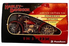 1997 Harley Davidson Limited Edition Tin 2 Decks Historical Playing Cards