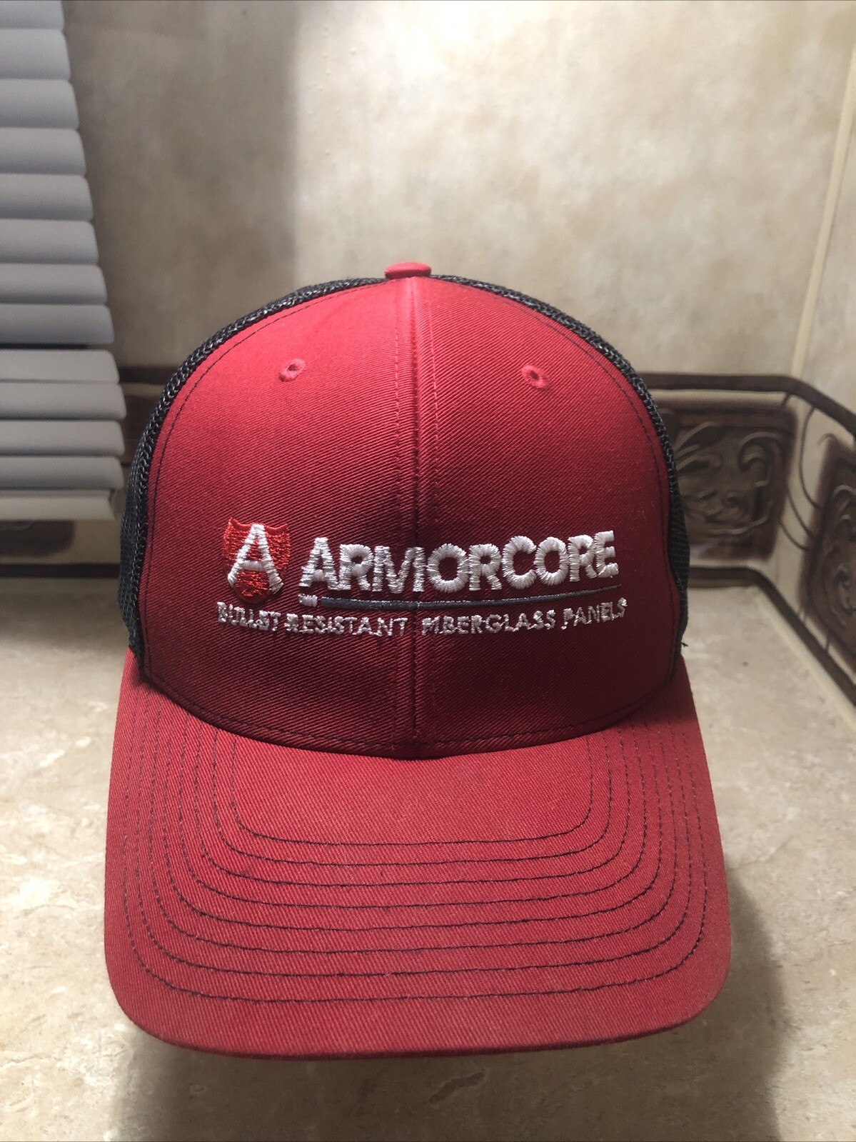 Red/Black ArmorCore Adjustable Snapback Embordere… - image 1