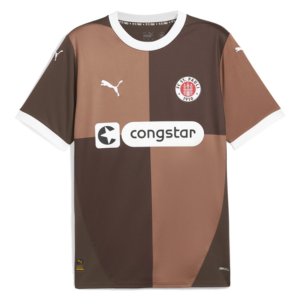 Puma Fcsp Домашняя реплика джерси с круглым вырезом горловины Мужская коричневая 77863801