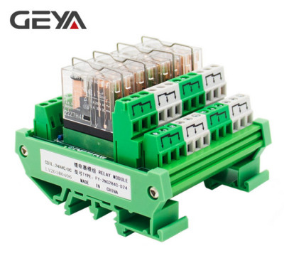 Din Rail Mount Ac/Dc 12/24V Control 4 Spdt 16A Power Relay Module,Omron G2R-1-E - Foto 8