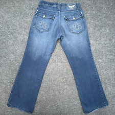 ROCK & REPUBLIC Taylor Jeans 32x32 Womens 10 Flare Medium Blue Made in USA