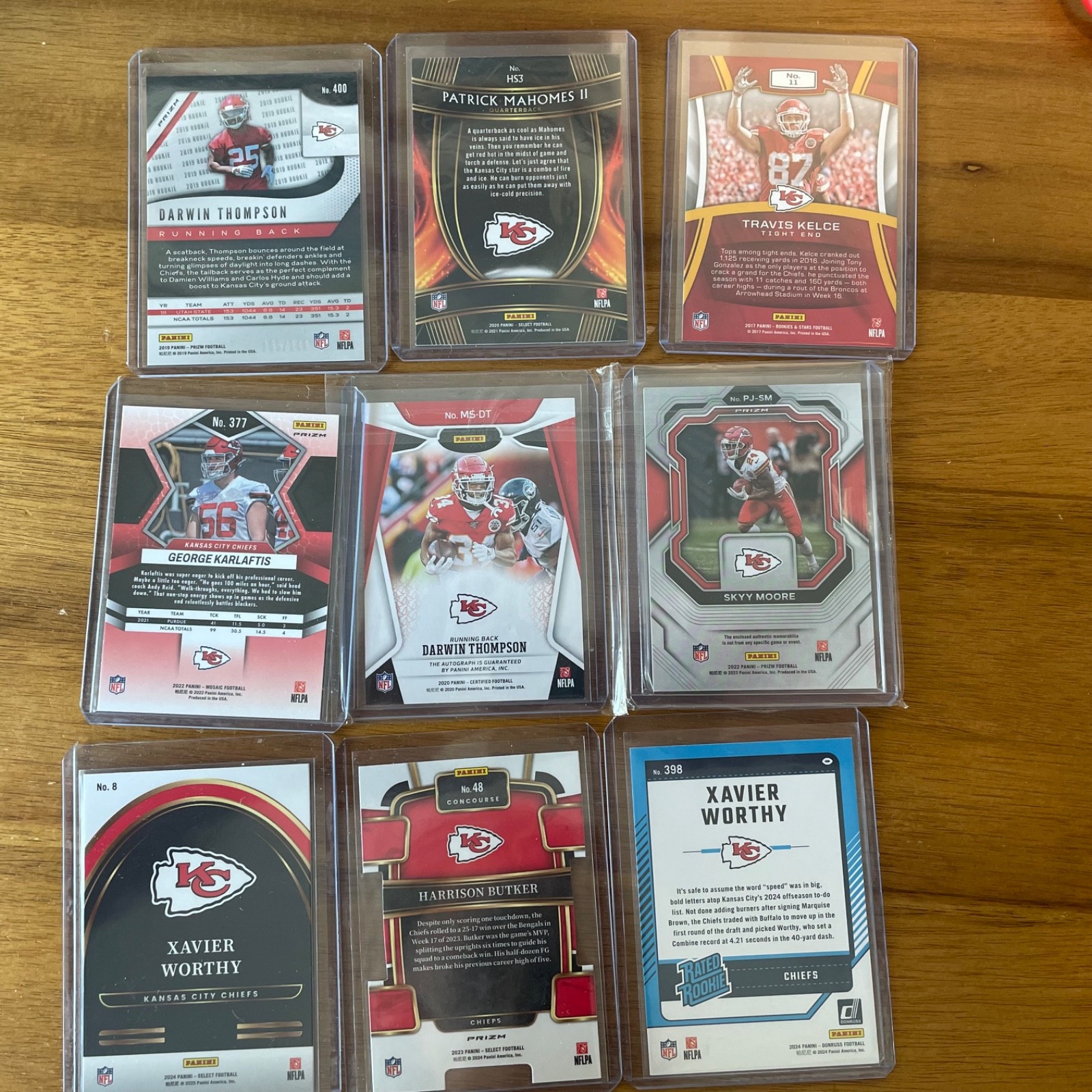 Chiefs Patrick Mahomes Kelce Worthy Rookie /Patch Auto Prizm Insert Lot 22🔥 view 2