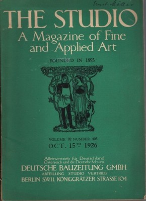 The Studio - A Magazine of Fine and Applied Art : Volume 92 Number 403 - 1926