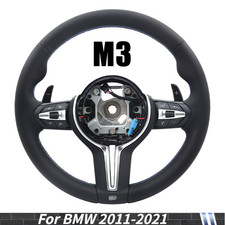 100 New 14.57 In Leather Steering Wheel Black Fits For Bmw 2011 2012 2013-2021 100 New 14.57 In Leather Steering Wheel Black Fits For Bmw 2011 2012 2013-2021