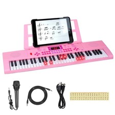 Kids Keyboard Piano, 61 Light-up Key Electric Piano Musical Learning Toy for ...
