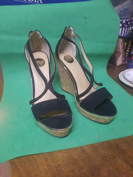 EXE Cork Wedges Shoes Size 40 Made In Greece