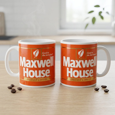 Vintage 1980s Instant Maxwell House Coffee Mug
