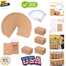 500 Pcs Earring Display Cards - Necklace Packing Card with 500 Pcs Bags, for ...