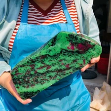 5.89LB Natural Beautiful Ruby and emerald Crystal Mineral Specimen Healing 1864