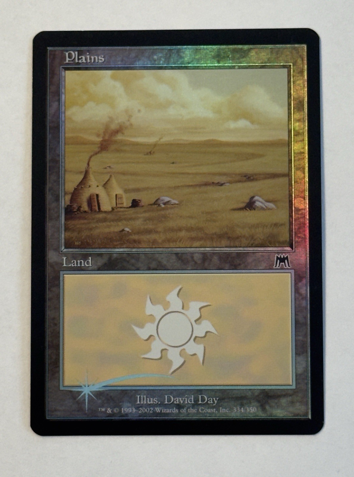Plains (334) - Foil x1 MTG Onslaught Lightly Played, English
