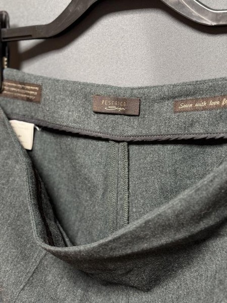 Women Peserico Trousers Grey Wool 36 / S / 44
