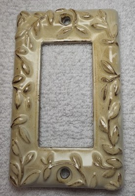 BRAINERD vines wallplate switch cover.Rocker, GFCI.Vintage,ceramic,farmhouse