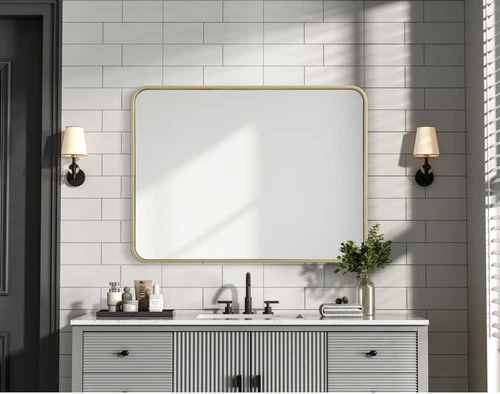 Elegant Lighting MR8A2736 Remy 27"W x 36"H Rectangular Flat - Silver - Picture 12 of 12