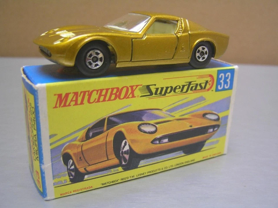 Matchbox Superfast MB33 Lamborghini Miura P400 white interior Mint in Box MIB - Image 2 of 4