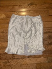 Armani Collezioni Silver Silk Skirt IT 46 US 10 Made in Italy Vintage Y2K