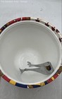 Vintage Mid Century Nautical Ice Bucket Flags Heraldry Barware Lid Tongs — photo 5