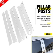 6PCS Chrome Pillar Posts For Honda CR-V 2007-2011 Door Trim Piano Cover Window