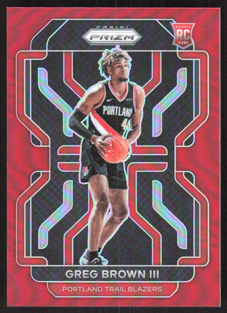647H 2021-22 Panini Prizm #291 Greg Brown III Red #/299