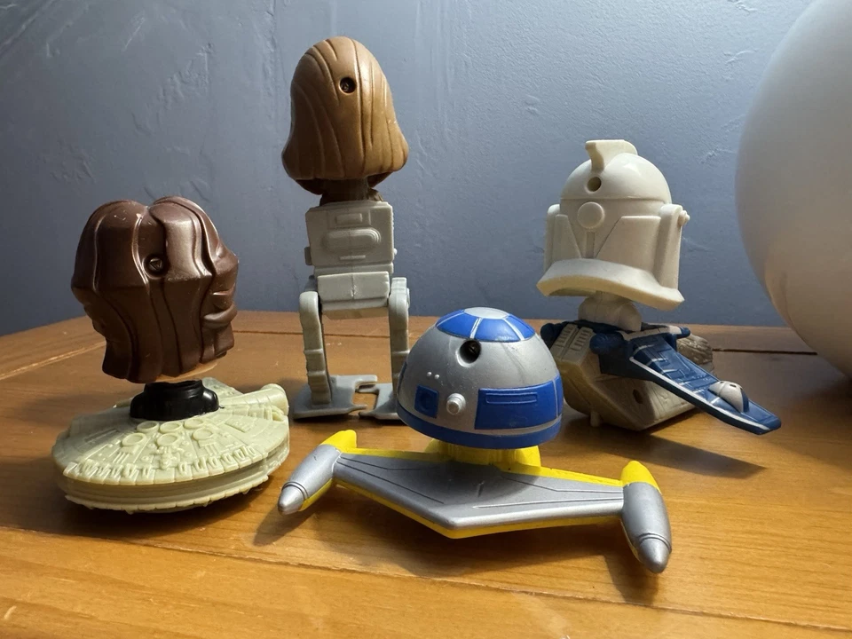 Star Wars: The Clone Wars McDonald’s Bobblehead Happy Meal Juguetes Lote de 4 Usados en Excelente Condición! Foto 2 de 2