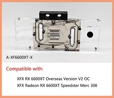 Granzon A-XF6600XT-X GPU Block For XFX Radeon RX 6600 XT Speedster Merc 308
