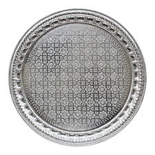 Extra Large Moroccan Aluminium Tray 75cm Hand Engraved