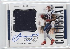 2018 National Treasures Rookie Colossal Signatures /99 Sony Michel Auto 02x3