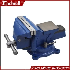 Findmall 4" Bench Vise with Anvil Swivel Locking Base Table top Clamp Vice