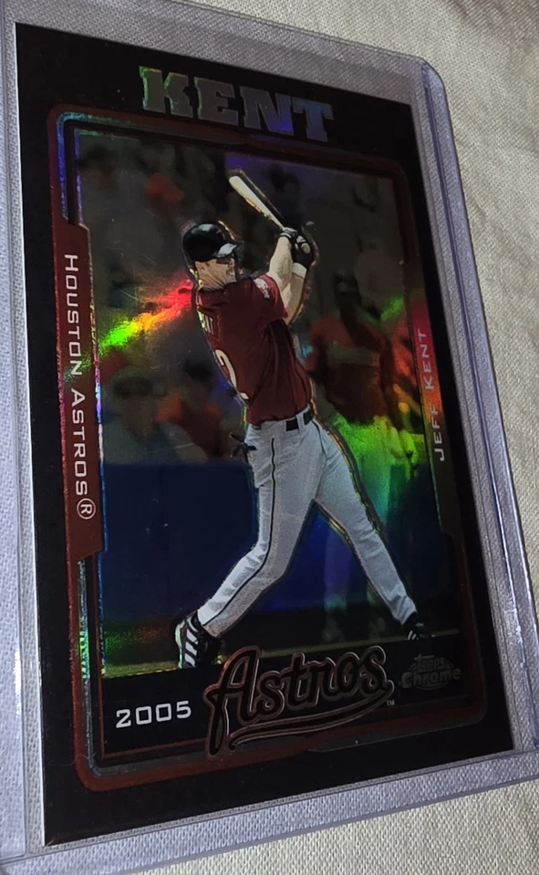 Jeff Kent 2005 Topps Chrome RARE #/225 BLACK REFRACTOR SP #140 #2B - Image 2 of 4