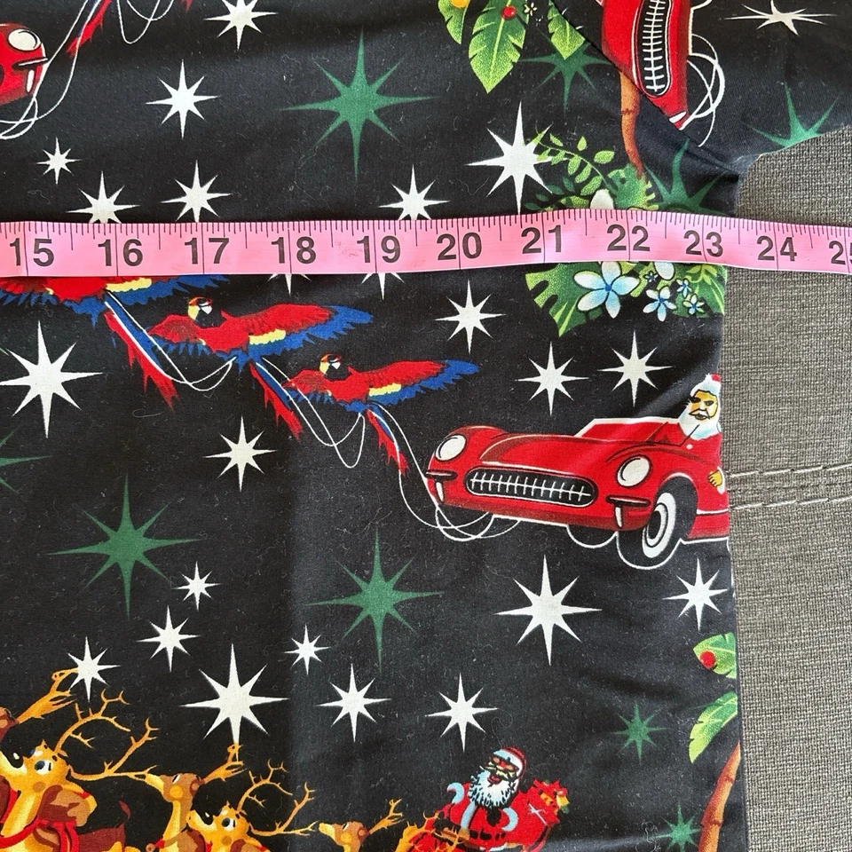 Мужская черная гавайская рубашка на пуговицах Envmenst Christmas Santa Claus размер L - Изображение 4 из 4