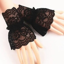 Detachable Lace Fake Sleeves Ruffle Cuff Decorative Sweater Arm Covers Women
