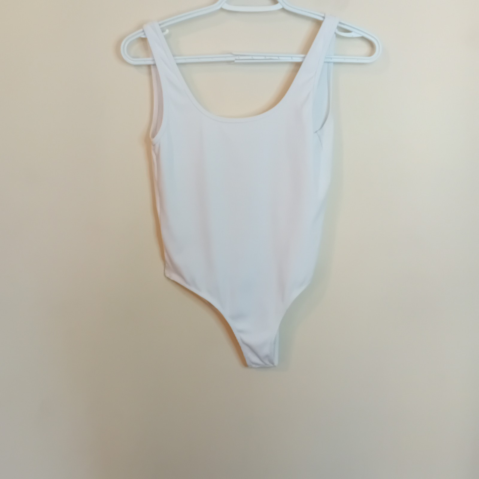 Pull&Bear Basic White Ribbed Wide Strap Tank Top … - image 5