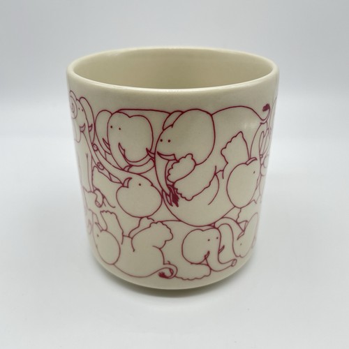 Taza de café Taylor & NG Naughty Elephant Animates Red Line Japón 1984 12 oz - Imagen 5 de 11