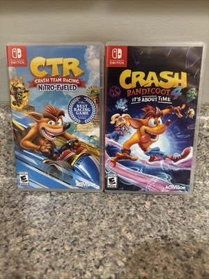 Crash 4 and CTR Crash Team Racing Nitro Fueled 2 Game Bundle Nintendo Switch