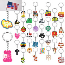 Pabucle Cute Keychains Bulk,30 PCS Different Jesus Key Standard, Jesus-30