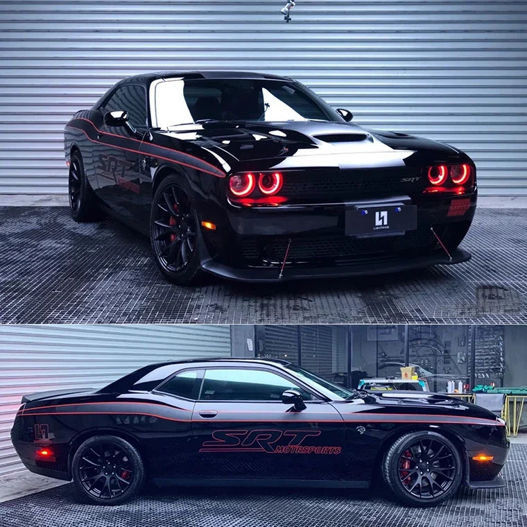 Aftermarket Dodge Challenger SRT Custom Body & Hood Sport Decal Film Kit – Full