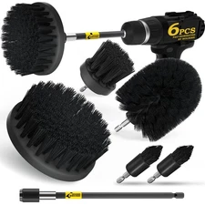 Holikme 6Pack Drill Brush Power Scrubber Cleaning Brush Extended Long Attach