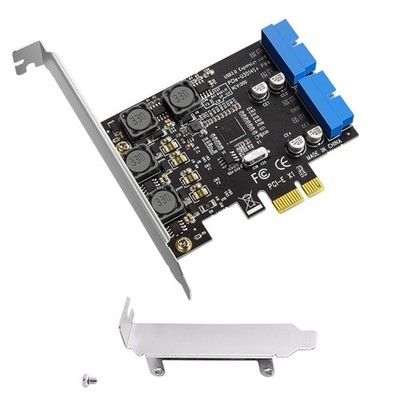 PCIE auf interne 2 Port 19Pin Header 4 Port USB 3.0 Erweiterungsadapterkarte  jj
