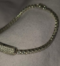 Vntge Multi-Row Tennis Bracelet in Sterling Silver & Cubic Zirconia by St. Johns