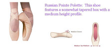 Russian Pointe Polette Pointe Shoe FREE SHIPPING