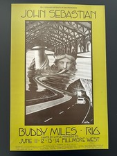 1970 BG-238 John Sebastian Fillmore West Concert Poster Bill Graham David Singer