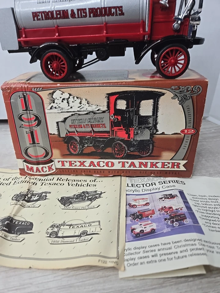 Ertl Texaco 1910 Mack Tanker Truck Series DieCast Metal Bank Collector F122 - Image 4 of 4