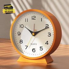   4.5" Analog Alarm Clock, Small Retro Desk Clock and Table Clock                