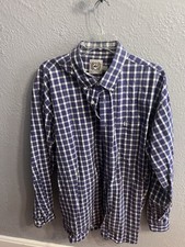 Cinch Shirt Bluish Purple Size XL Plaid Button Down Long Sleeve Mens