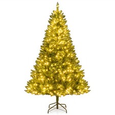 6 FT Artificial Christmas Tree w/814 Branch Tips, 700 Warm White LED Lights