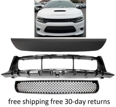 Grille Bumper Cover Support Bumper Trim Molding for DODGE CHARGER 2015-2023 Set