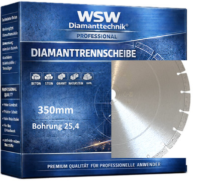 Diamanttrennscheibe 115 bis 350 Beton Stein Granit-Diamant Trennscheiben