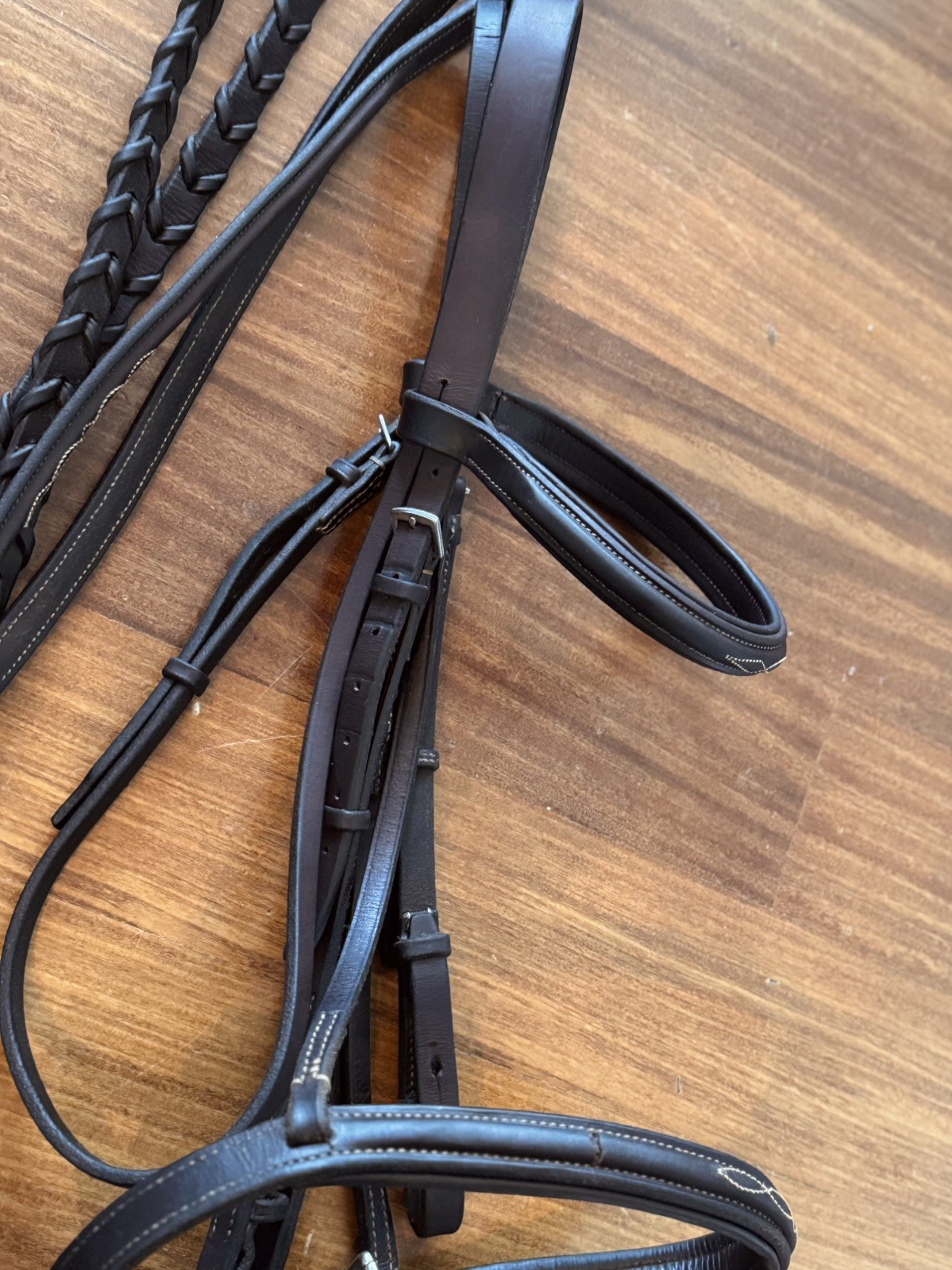 EDGEWOOD Fancy Stitched Padded Bridle With Laced Reins