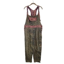 Vintage Kusnadi Boho Overalls Size M/L Woven Cotton Art To Wear 90's