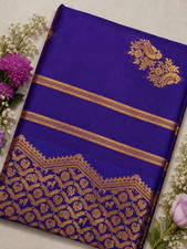 Saree Heavy Sari Blouse Indian Designer Wear Wedding Party Bollywood Silk Ethni
