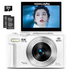 5K Digital Camera, 75MP Compact Camera with 18x Digital Zoom, 180  Rotati NEW 